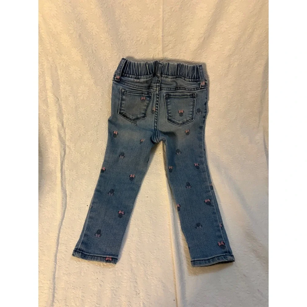 Baby Gap Vintage Disney Minnie Mouse Toddler Girls High Stretch Denim jegging 3T